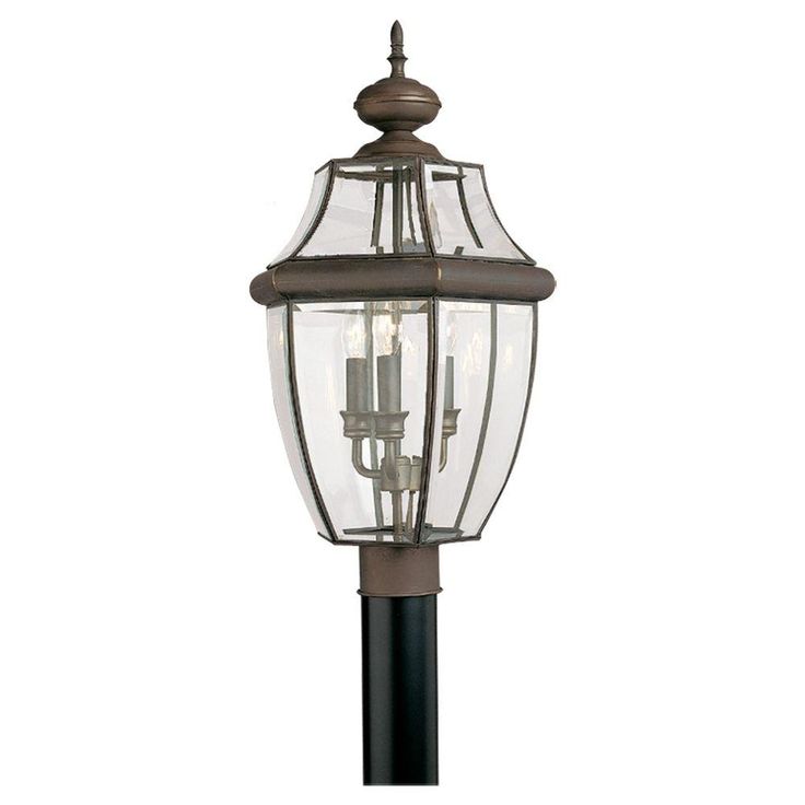 Lancaster 3-Light Outdoor Antique Bronze Post Top