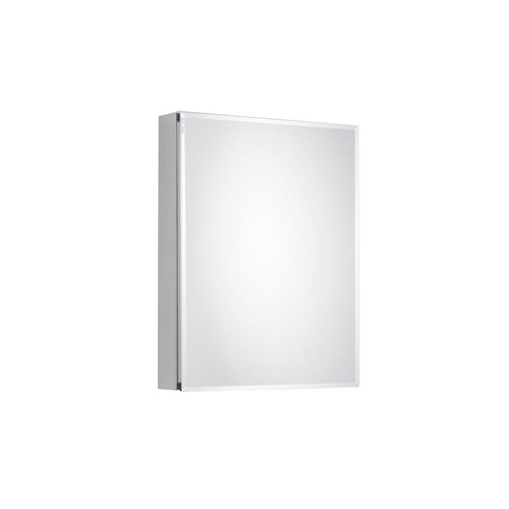 20 in. x 26 in. Recessed or Surface-Mount Bathroom Medicine Cabinet with Beveled Mirror in Silver