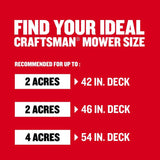 Craftsman 46 in. Hydrostatic Gas Zero Turn Mower