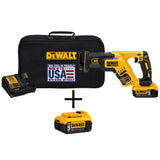 20-Volt MAX XR Lithium-Ion Cordless Brushless Compact Reciprocating Saw Kit with Battery 5Ah, Charger and Contractor Bag - Super Arbor