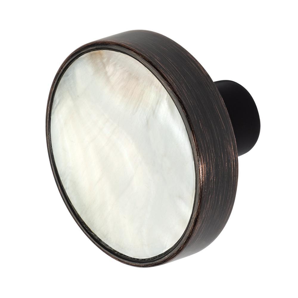 Pearl 1-3/8 in. Oil Rubbed Bronze Cabinet Knob - Super Arbor
