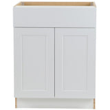 Cambridge Shaker Assembled 30x34.5x24.5 in. Plywood Base Cabinet w/ 1 Soft Close Drawer & 2 Soft Close Doors in White - Super Arbor