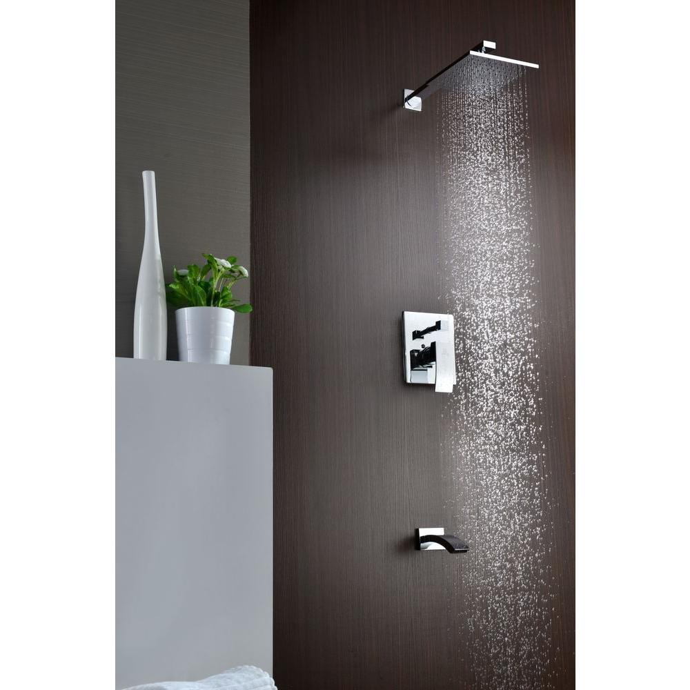Spirito Series 1-Handle 1-Spray Tub and Shower Faucet in Polished Chrome (Valve Included) - Super Arbor