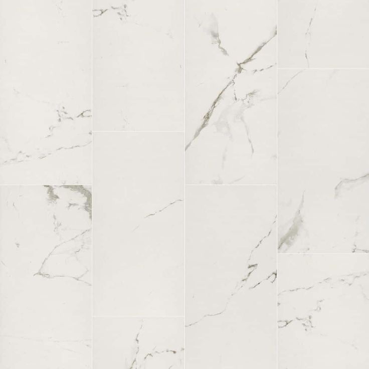 Carrara White 12 in. x 24 in. Matte Porcelain Stone Look Floor and Wall Tile (16 sq. ft./Case)