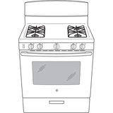 GE 30-in 4-Burner 4.8-cu ft Freestanding Gas Range (White) JGBS30DEKWW