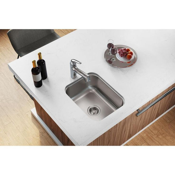 Dayton Undermount Stainless Steel 16 in. Single Bowl Bar Sink