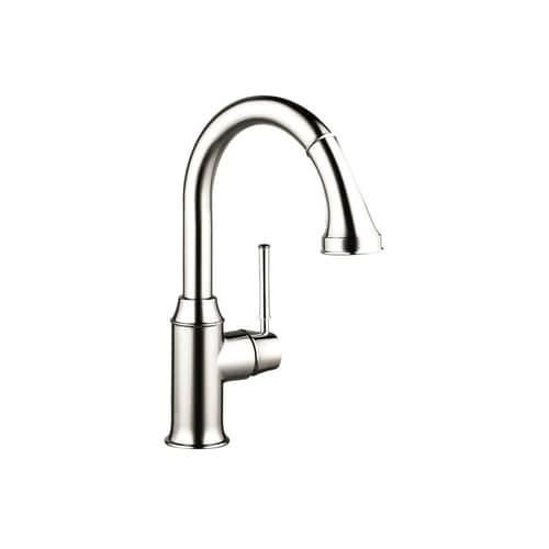 Hansgrohe Talis Polished Nickel 1-Handle Deck Mount Pull-Down Handle/Lever Kitchen Faucet