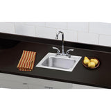 All-in-One Drop-in Stainless Steel 15 in. 2-Hole Single Bowl Bar Sink - Super Arbor