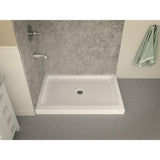 Vail 36 in. x 48 in. Double Threshold Shower Base in White - Super Arbor
