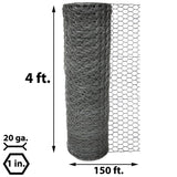 Acorn International 1 in. x 4 ft. x 150 ft. Poultry Netting