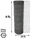 Acorn International 1 in. x 4 ft. x 25 ft. Poultry Netting