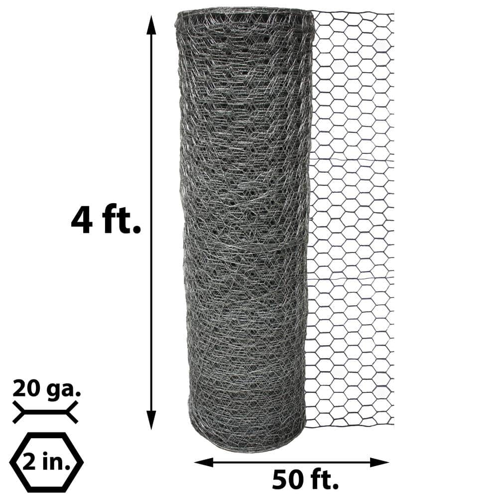 Acorn International 2 in. x 4 ft. x 50 ft. Poultry Netting