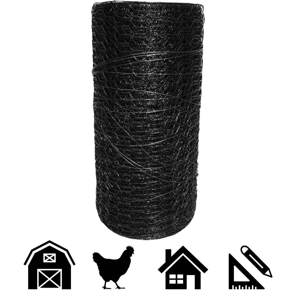 Acorn International 1 in. x 3 ft. x 150 ft. Vinyl Coated Poultry Netting