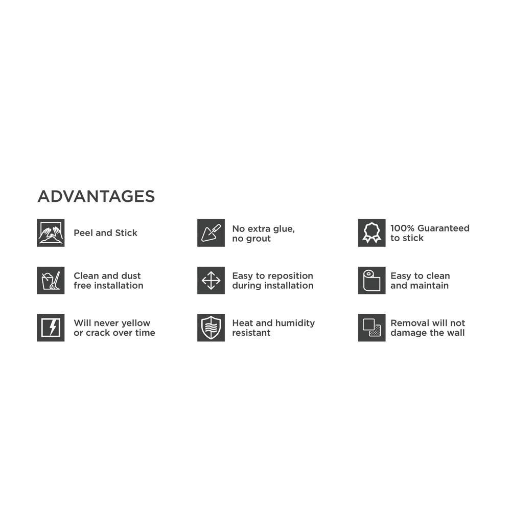 Metro Campagnola 11.56 in. W x 8.38 in. H White Peel and Stick Decorative Mosaic Wall Tile Backsplash (4-Pack) - Super Arbor