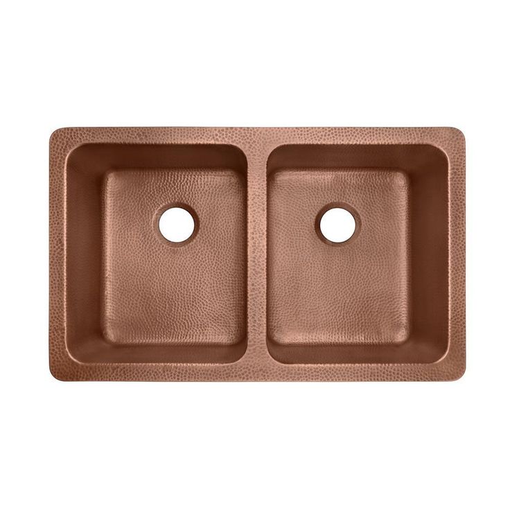 Moran Farmhouse Apron-Front Handmade Copper 36 in. 50/50 Double Bowl Kitchen Sink in Hammered Antique Copper