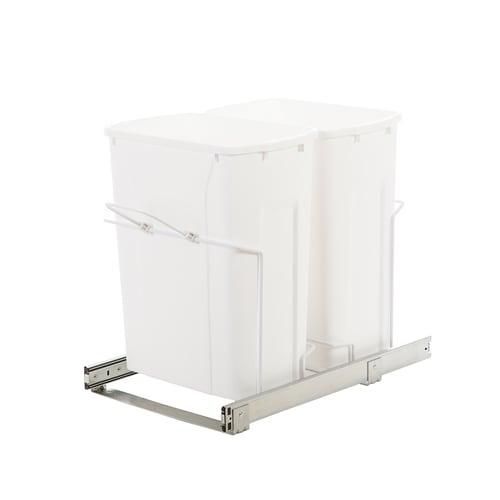 Knape & Vogt 35-Quart Plastic Pull Out Trash Can