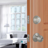 Saturn Stainless Steel Entry Knob and Single Cylinder Deadbolt Combo Pack - Super Arbor