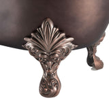69 in. Fiberglass Double Slipper Clawfoot Non-Whirlpool Bathtub in Matte Antique Brass - Super Arbor