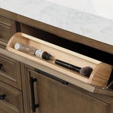 Aiken 60 in. W x 22 in. D Bath Vanity in Almond Latte with Cultured Marble Vanity Top in White with white Basins