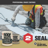 Roof Mate Top Coat 55 Gal. Tan Acrylic Reflective Elastomeric Roof Coating (15-Year Limited Warranty) - Super Arbor