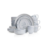 32-Piece Casual Gray Porcelain Dinnerware Set (Set for 8)