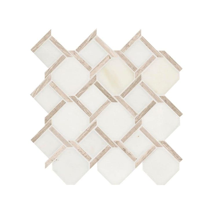 MSI Marbella Lynx 12 in. x 12 in x 10mm Polished Marble Mesh-Mounted Mosaic Tile (10 sq. ft. / case)