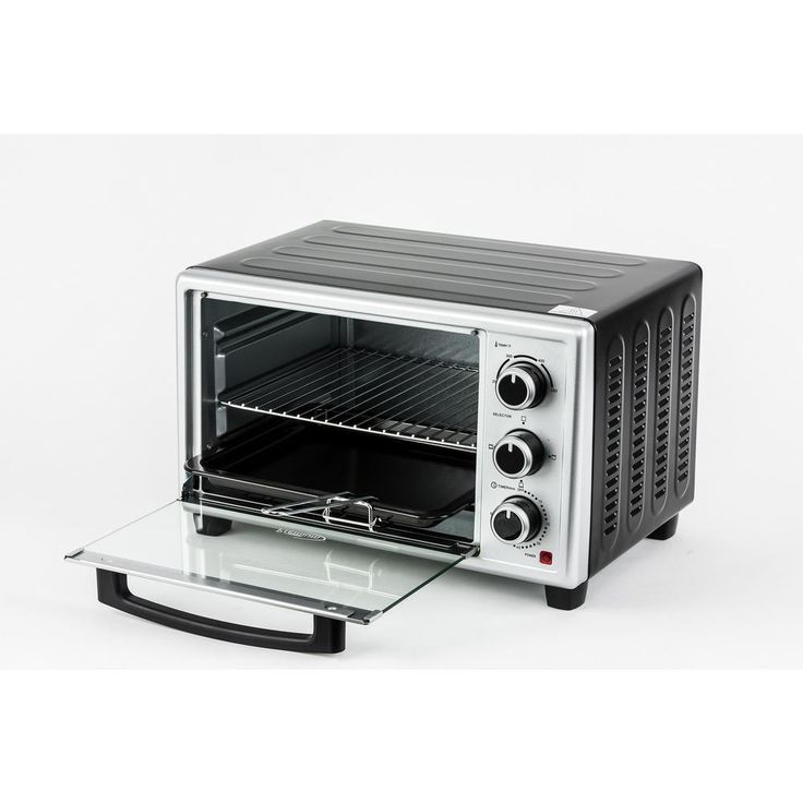 1440 W 6-Slice Silver Toaster Oven with Automatic Shut-Off