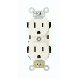15 Amp Industrial Grade Narrow-Body Duplex Outlet, Gray - Super Arbor