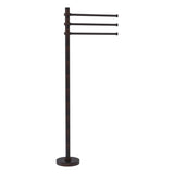 Allied Brass Towel Stand with 3 Pivoting 12-in Arms in Polished Nickel