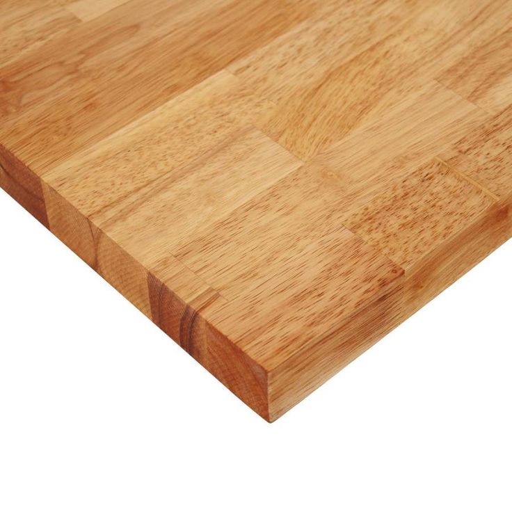 Sparrow Peak Rubberwood 6-ft Natural Straight Butcher Block Rubberwood Kitchen Countertop