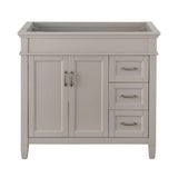 Ashburn 36 in. W x 21.75 in. D Vanity Cabinet in White - Super Arbor