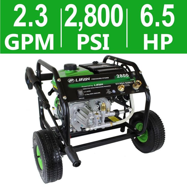 LIFAN Pressure Storm Series 2,800 psi 2.3 GPM AR Axial Cam Pump Recoil Start Gas Pressure Washer with Panel Mounted Controls