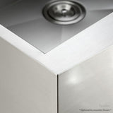 Handmade Farmhouse Apron-Front Stainless Steel 30 in. Single Bowl Kitchen Sink