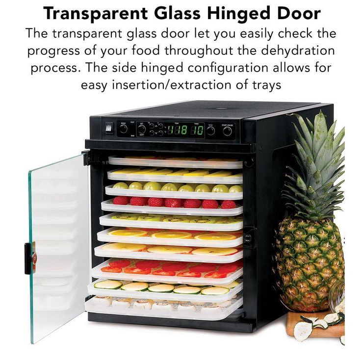 Sedona Express 11-Tray Black Food Dehydrator with Built-In Timer