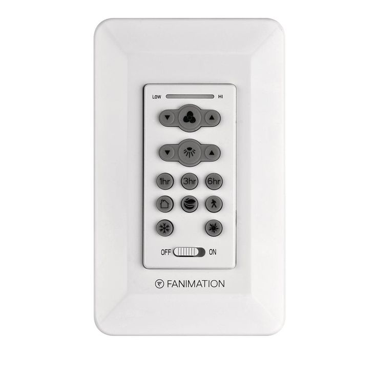16-Speed DC Motor Wallplate Switch, Gray White