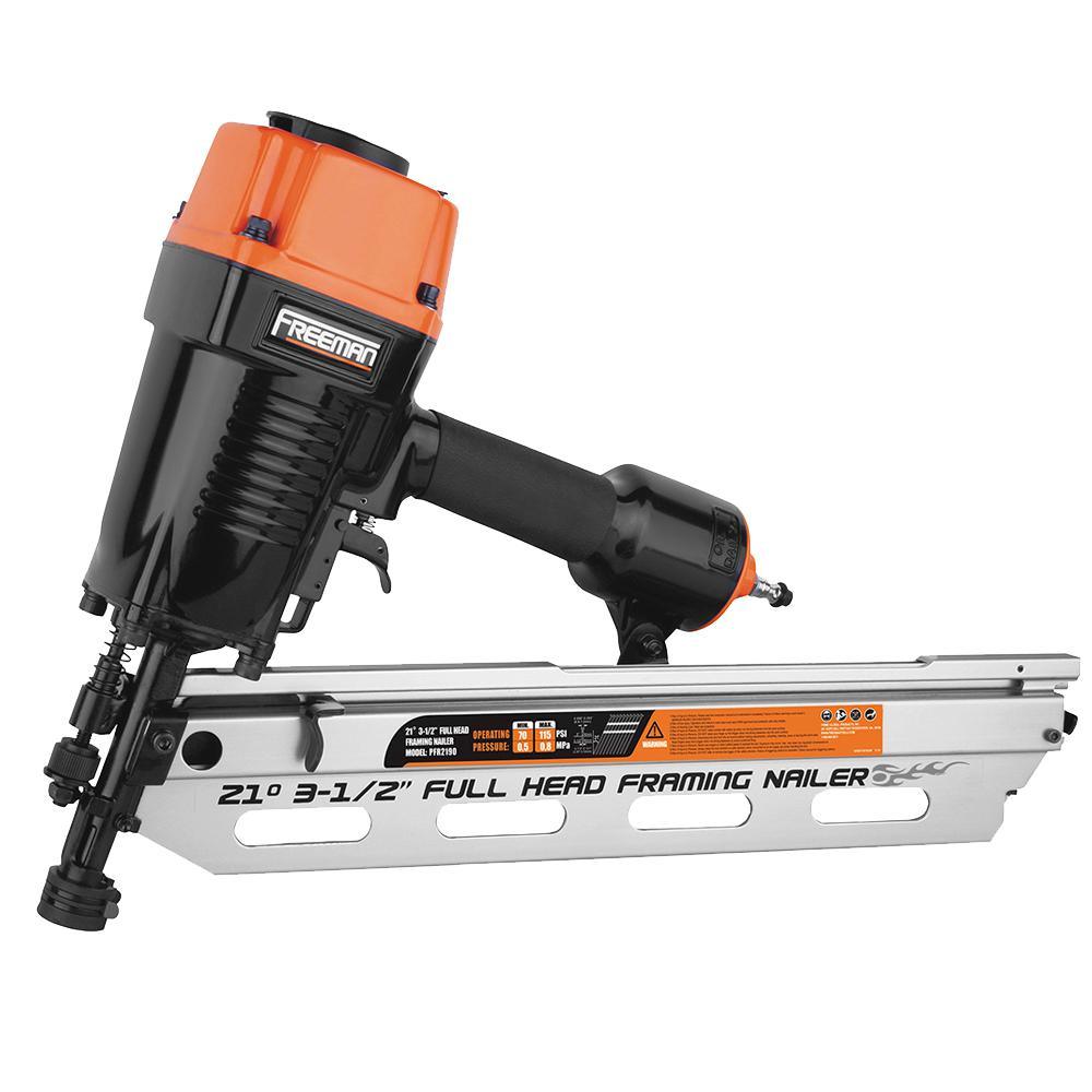 Pneumatic 21-Degree Framing and Finish Nail Gun Combo Kit with Canvas Bag and Fasteners (4-Piece) - Super Arbor