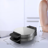 7.25 in. Silver Belgian Waffle Maker