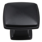 1-1/4 in. Matte Black Square Deco Cabinet Knobs (10-Pack) - Super Arbor
