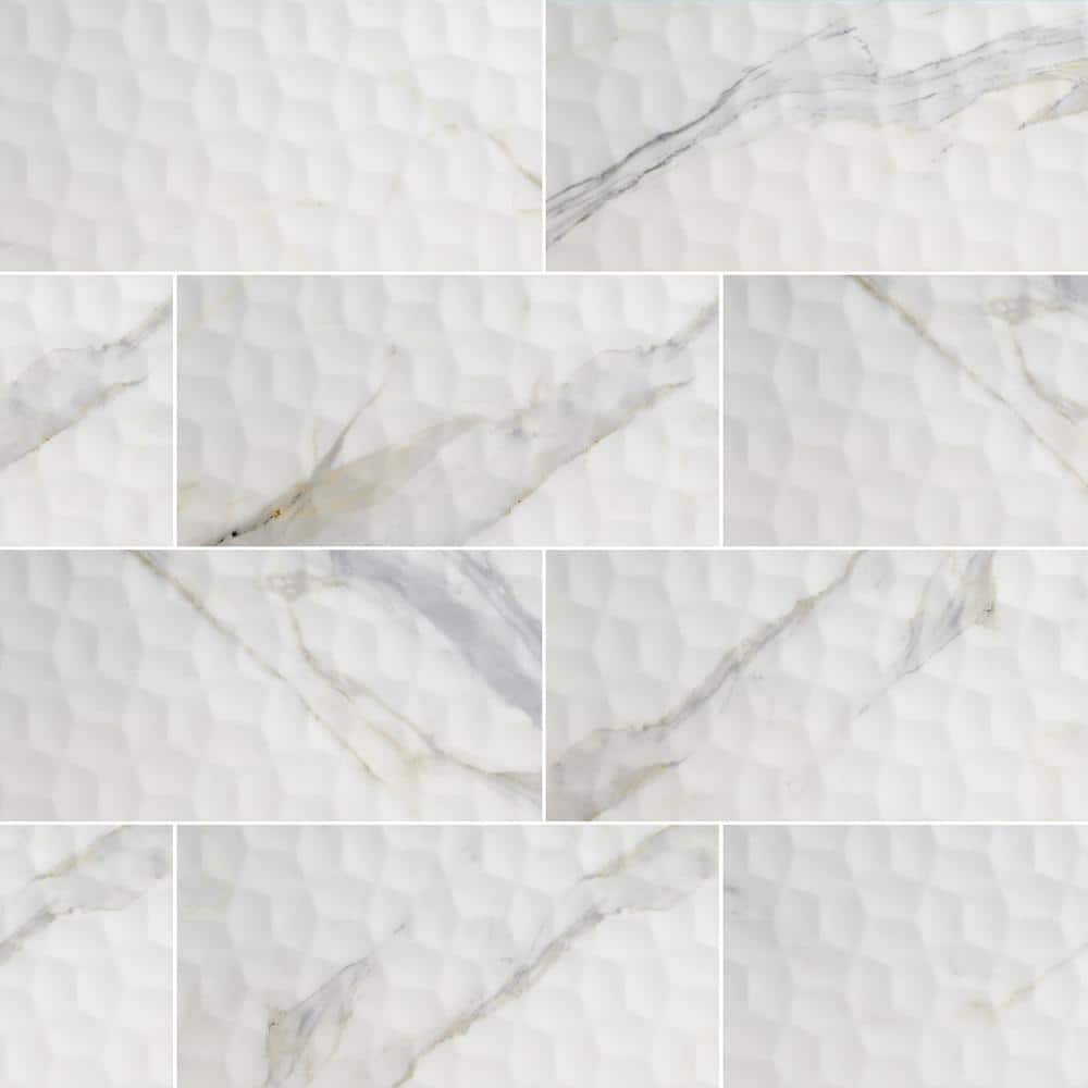 MSI Adella Viso Calacatta 12 in. x 24 in. Ceramic Matte Marble Look Wall Tile (840 sq. ft./Pallet)