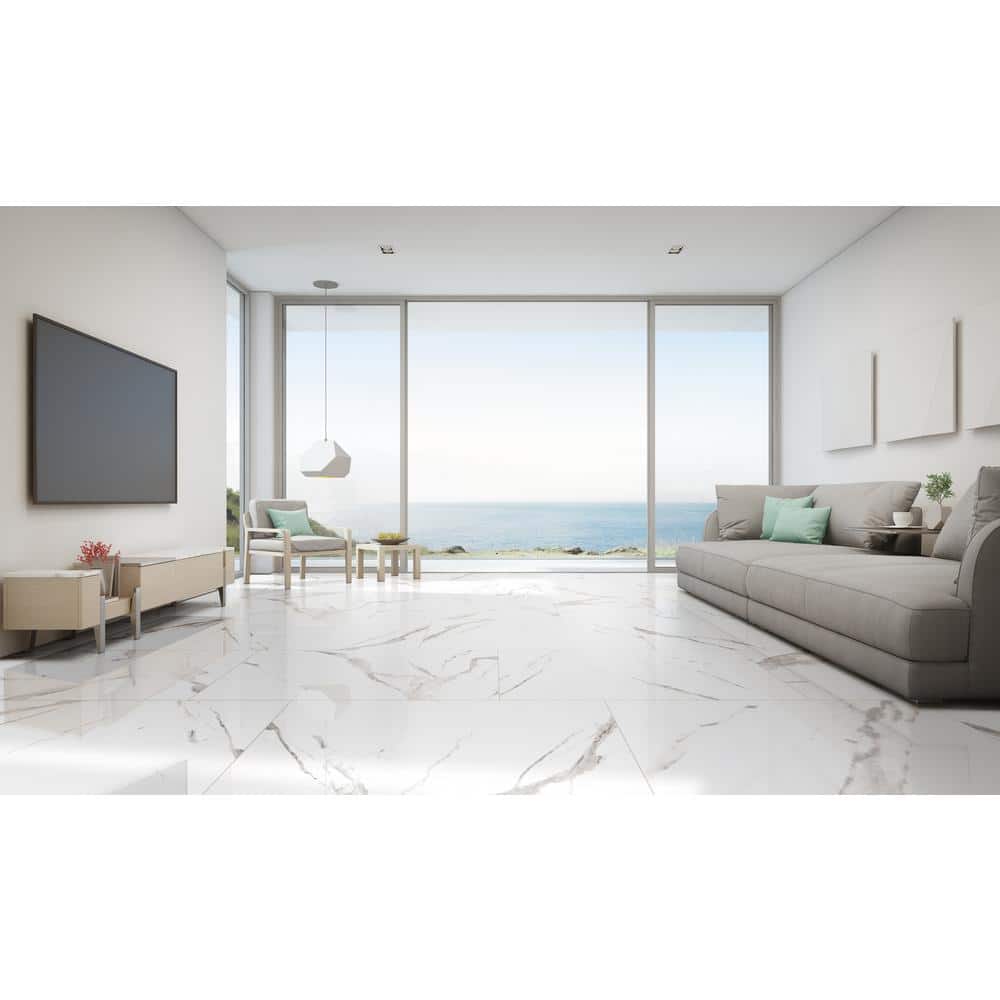 MSI Ader Tegal 24 in. x 48 in. Polished Porcelain Floor and Wall Tile (16 sq. ft./Case)