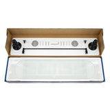 Antica 20 in. W Frosted Glass Shelf with Rail in Rubbed Bronze - Super Arbor
