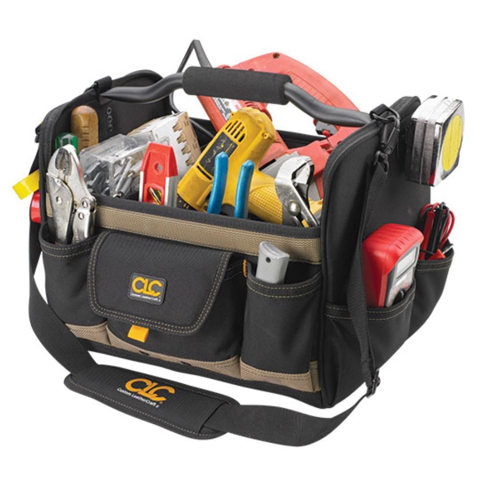 11 in. 21-Pockets Tool Box in Black - Super Arbor
