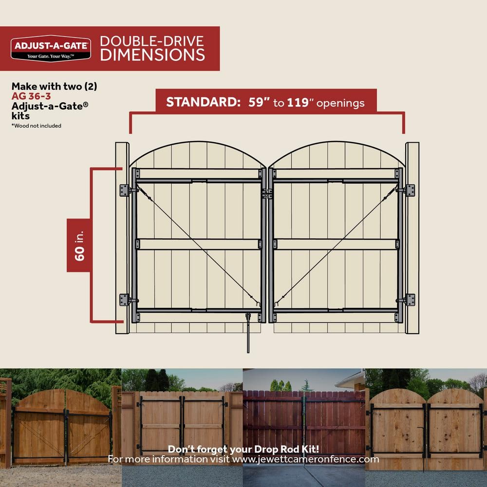 Adjust-A-Gate 3 Rail 60 in.H/ 36 in.-60 in. W Kit-Contractor Series
