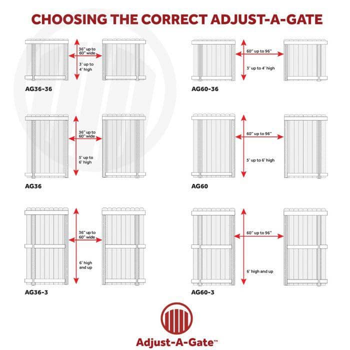 Adjust-A-Gate 3 Rail 60 in.H/ 36 in.-60 in. W Kit-Contractor Series