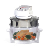 Turbo 1300 W White Countertop Convection Oven with Built-In Timer
