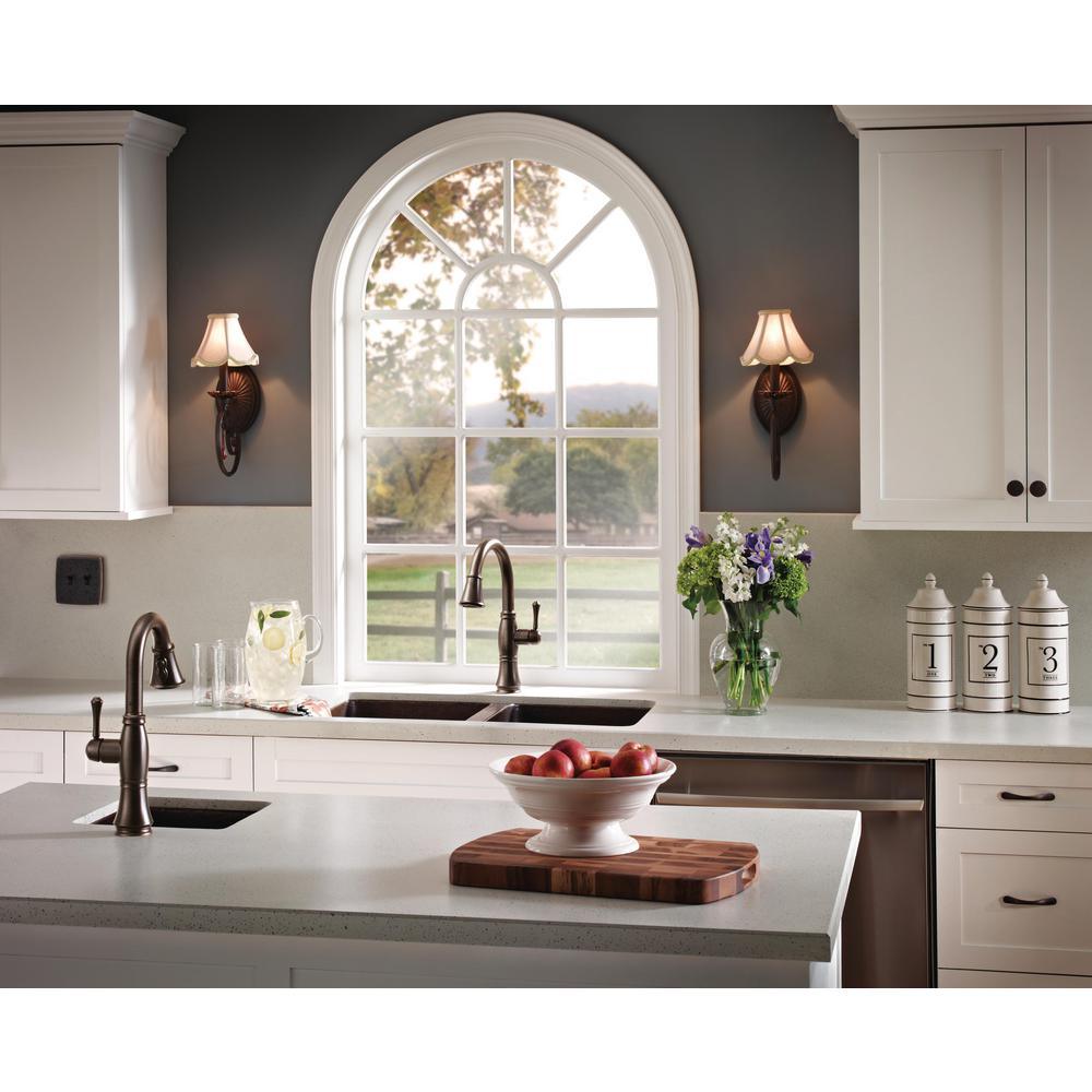 Cassidy Single-Handle Pull-Down Sprayer Kitchen Faucet in Venetian Bronze - Super Arbor