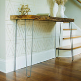 Standard 3/8 in. Dia 28 in. Raw Steel, 2-Rod Hairpin Leg (Each Leg Sold Separately) - Super Arbor