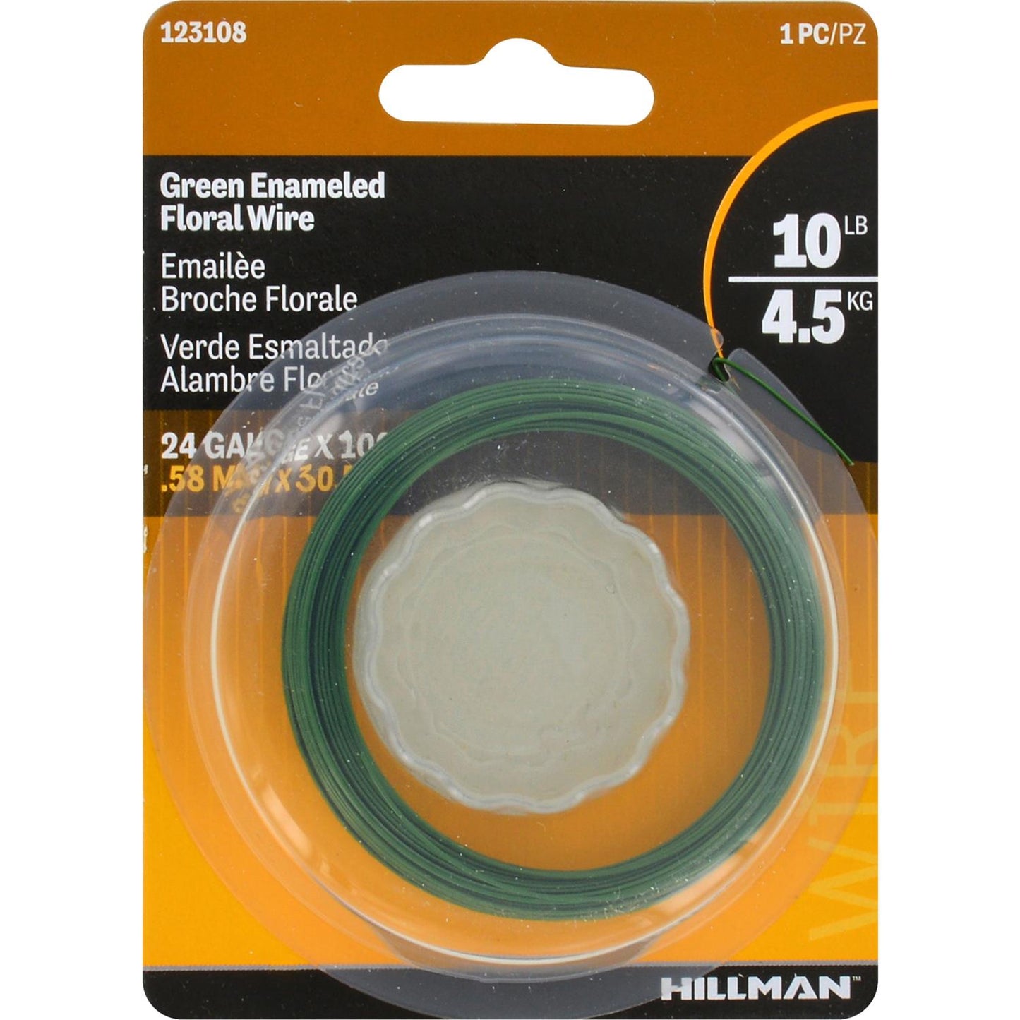 Hillman 100 ft Steel Floral Wire, 24 Gauge