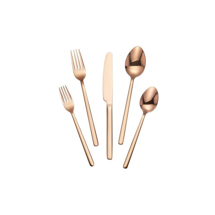Brenner 40-Piece Stainless Steel 18/0 with Copper Finish Flatware Set (Service for 8)