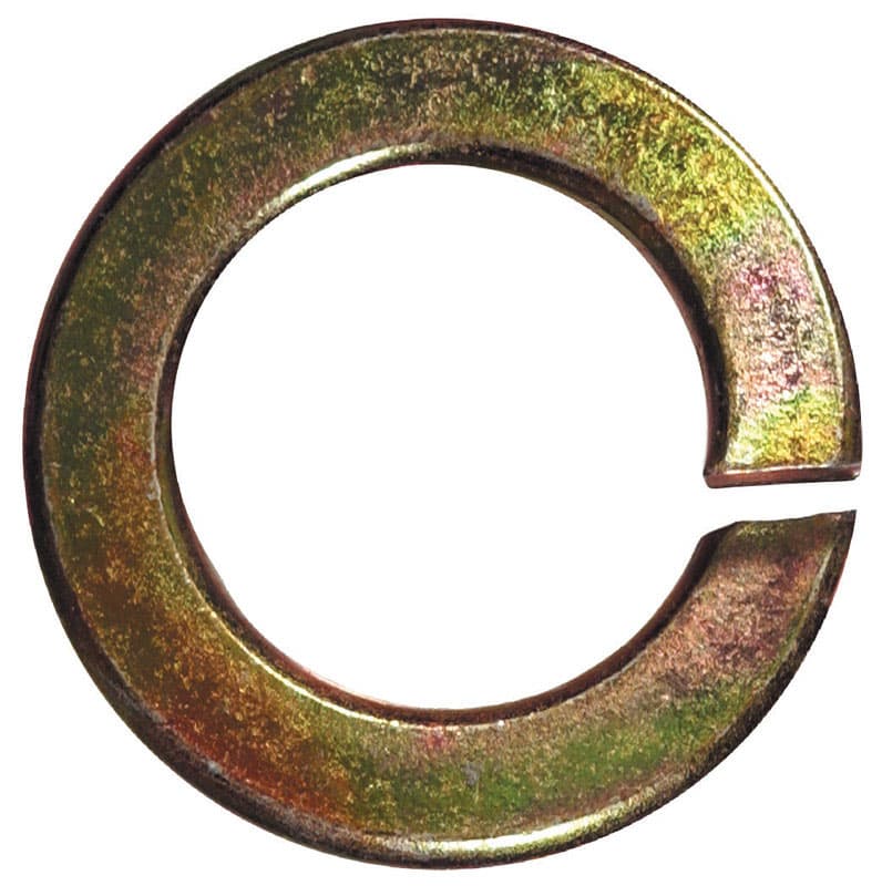 Hillman 1/4 in. Diameter Yellow Dichromate Steel Split Lock Washer, 100-Pack